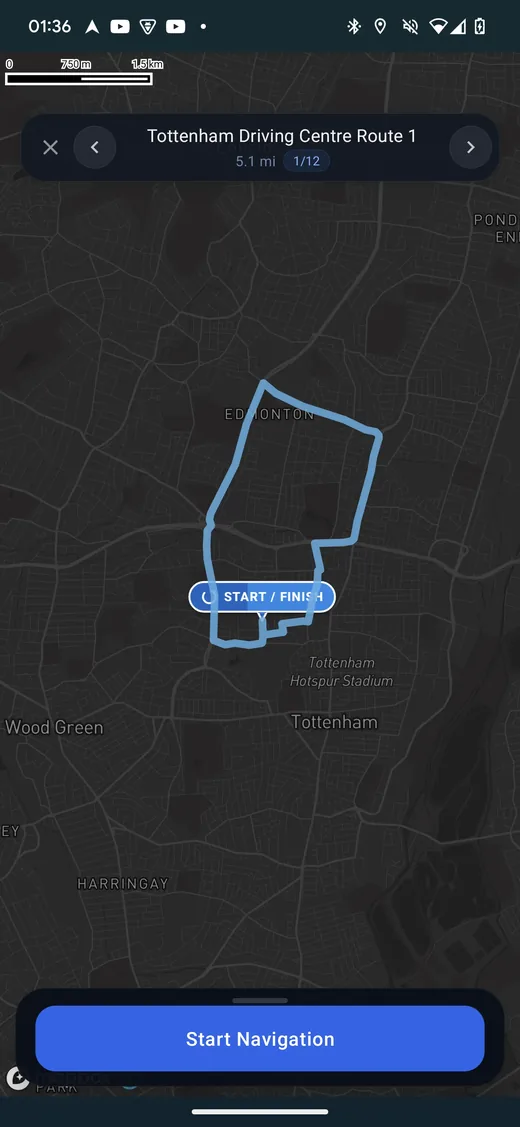 RouteReady drive feedback